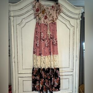 Umgee Floral Boho Dress